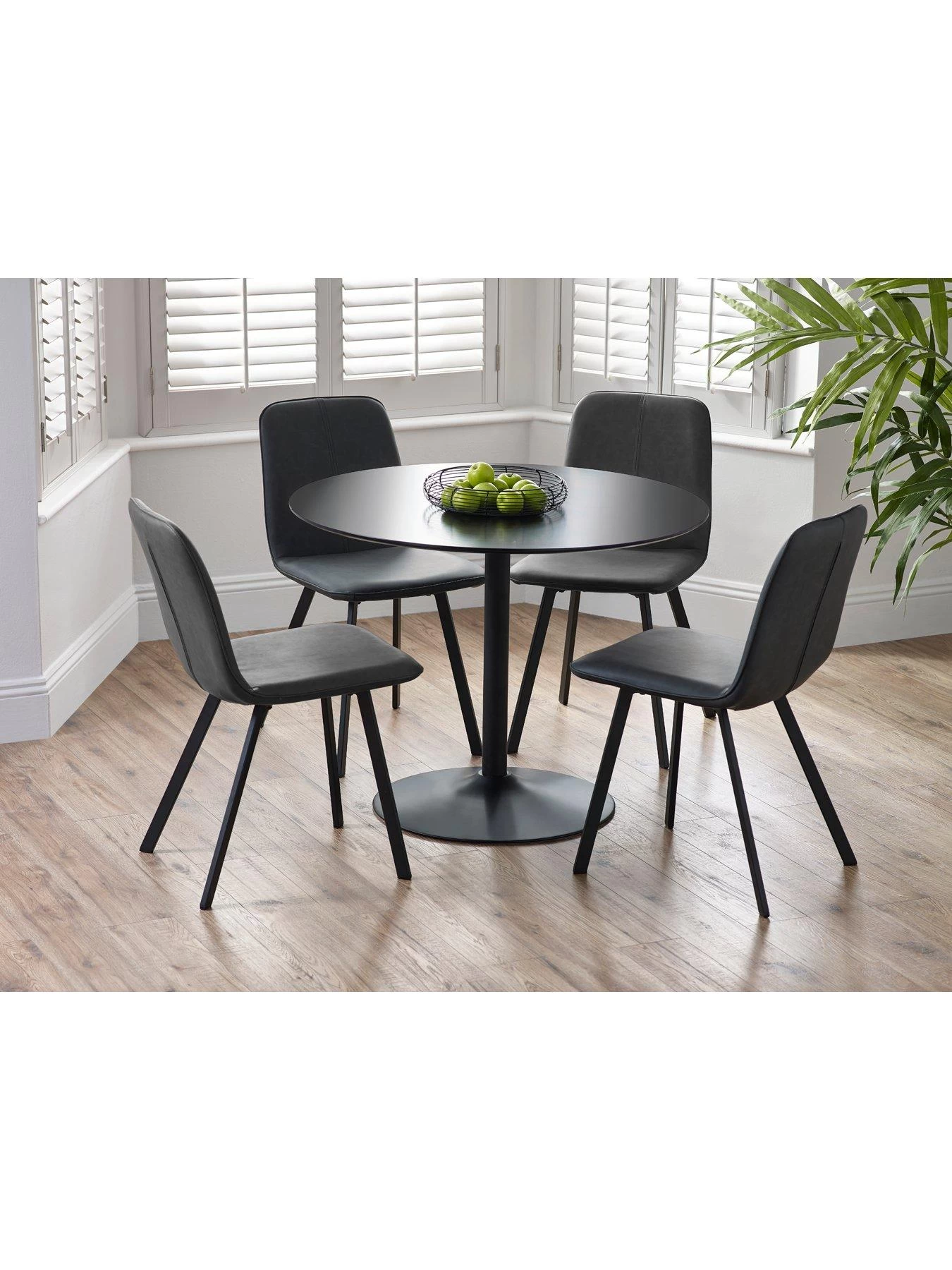 Julian Bowen Goya Pair Of Dining Chairs - Black 6 Julian Bowen Goya Pair Of Dining Chairs - Black - Image 4