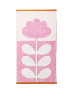 Orla Kiely Cut Stem Hand Towel - Tulip And Paprika