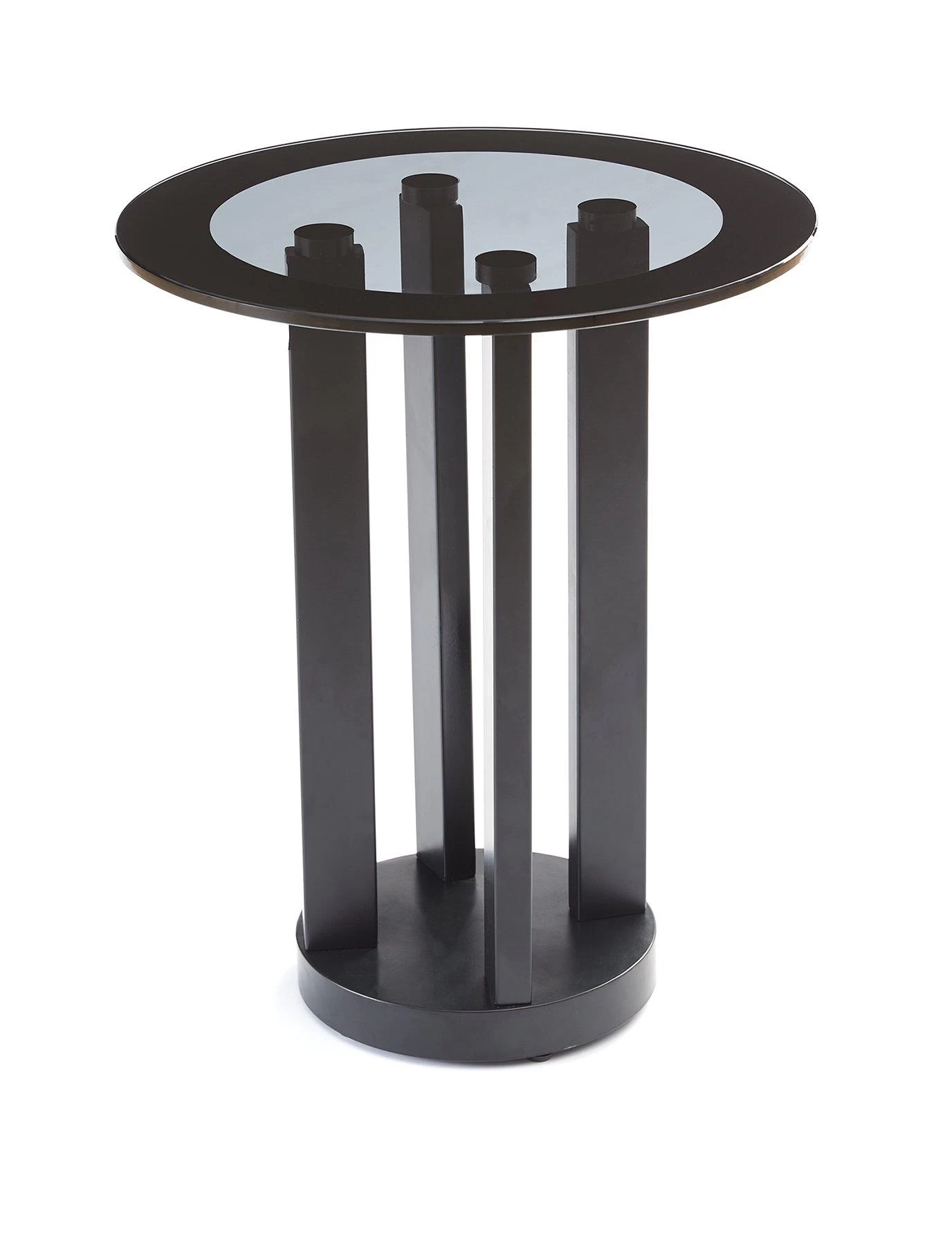 Very Home Moda Round Pedestal Glass Top Side Table 4 Very Home Moda Round Pedestal Glass Top Side Table - Image 2