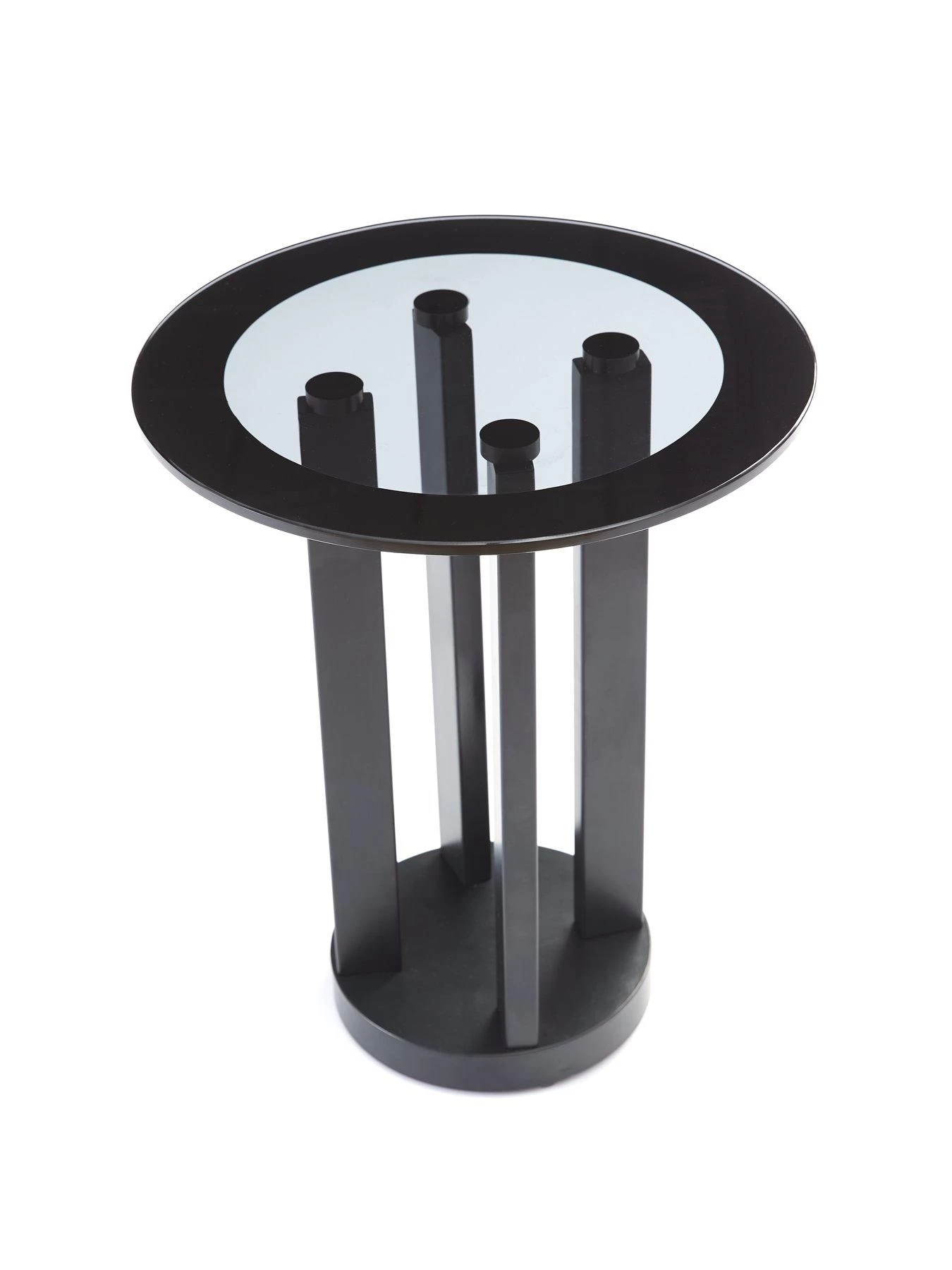Very Home Moda Round Pedestal Glass Top Side Table 5 Very Home Moda Round Pedestal Glass Top Side Table - Image 3