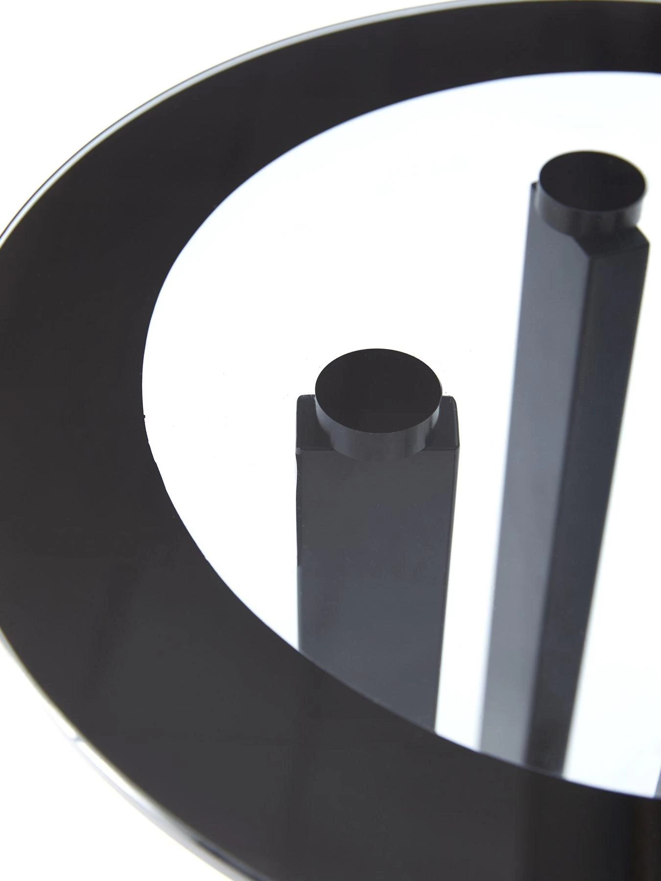 Very Home Moda Round Pedestal Glass Top Side Table 7 Very Home Moda Round Pedestal Glass Top Side Table - Image 5