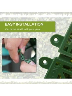 OutSunny 12-Piece 50 X 50cm Artificial Boxwood Wall Panel - Milan Grass, Privacy Fence Screen -Home Comprehensive VJO5C SQ5 0000000099 N A SLd3