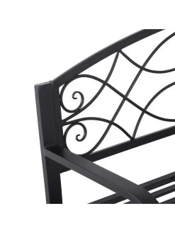 OutSunny Metal Frame Bench - Black 14 OutSunny Metal Frame Bench - Black -Home Comprehensive VJO6Z SQ6 0000000099 N A SLd2