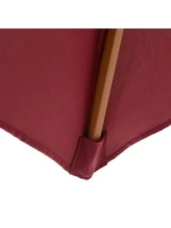OutSunny 2.5m Wooden Garden Parasol Umbrella - Red Wine 14 OutSunny 2.5m Wooden Garden Parasol Umbrella - Red Wine -Home Comprehensive VJO78 SQ6 0000000099 N A SLd2