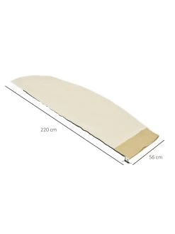 OutSunny Waterproof Parasol Cover Deluxe Patio Furniture Market Banana Umbrella Cantilever Protector Rain Dust Protective With Zip -Home Comprehensive VJO7H SQ7 0000000099 N A DGy