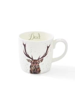 ROYAL WORCESTER Wrendale Designs Dad Mug - Stag -Home Comprehensive VJSAL SQ6 0000000088 NO COLOR SLd4