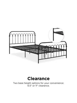 Novogratz Bright Pop Double Metal Bed Frame - Black -Home Comprehensive VJWPZ SQ5 0000000004 BLACK SLd1