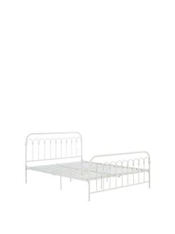 Novogratz Bright Pop Double Metal Bed Frame - White -Home Comprehensive VJWQJ SQ3 0000000013 WHITE SLa