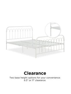 Novogratz Bright Pop Double Metal Bed Frame - White -Home Comprehensive VJWQJ SQ5 0000000013 WHITE SLd1