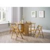 Julian Bowen Savoy 150 Cm Folding Dining Table + 4 Chairs Set 1 Julian Bowen Savoy 150 Cm Folding Dining Table + 4 Chairs Set -Home Comprehensive VJXOH SQ1 0000000006 OAK RSr
