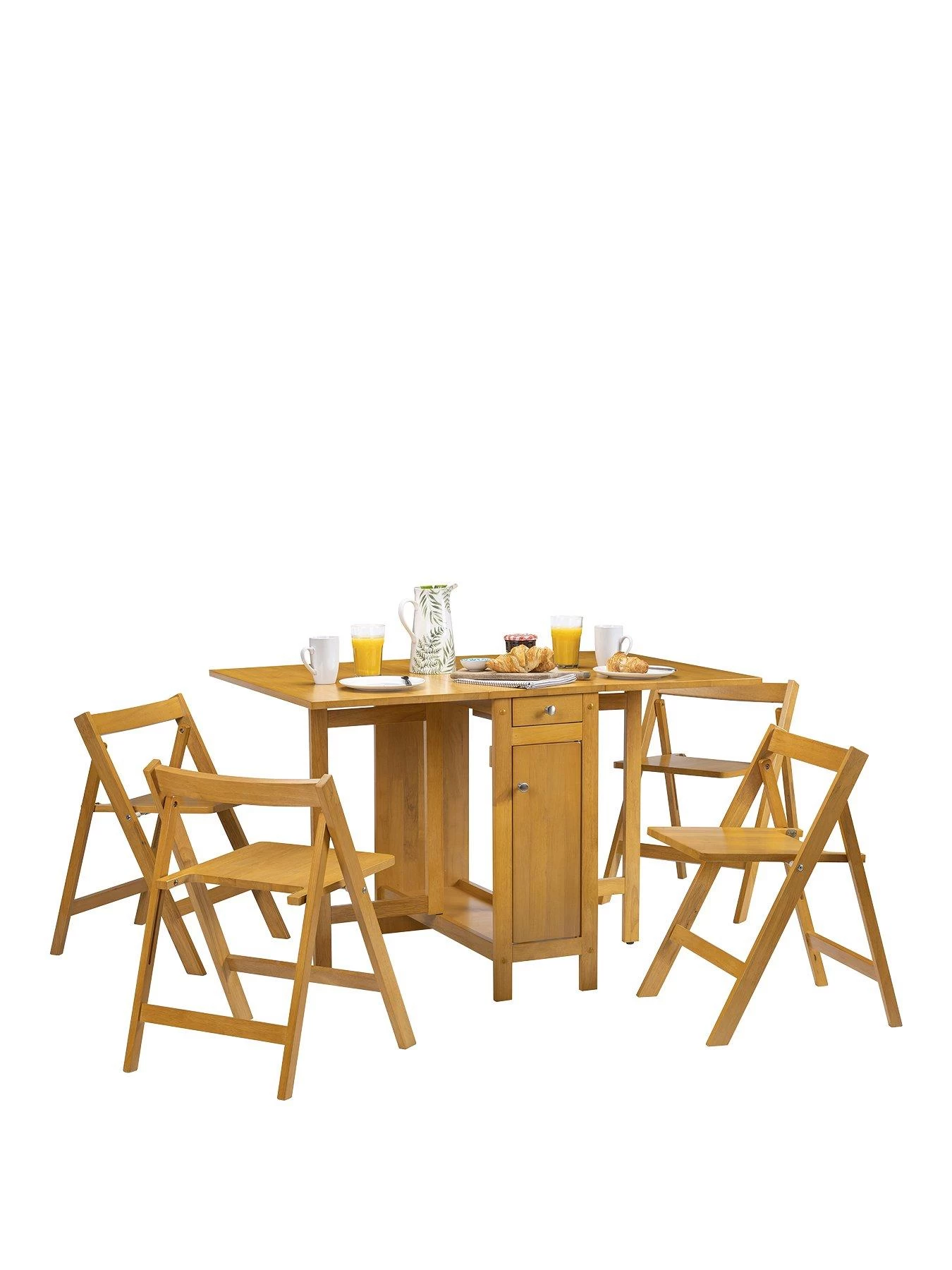 Julian Bowen Savoy 150 Cm Folding Dining Table + 4 Chairs Set 4 Julian Bowen Savoy 150 Cm Folding Dining Table + 4 Chairs Set - Image 2