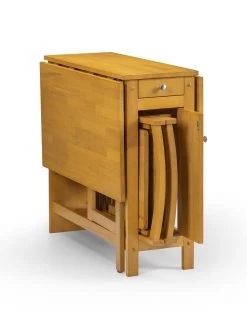 Julian Bowen Savoy 150 Cm Folding Dining Table + 4 Chairs Set 11 Julian Bowen Savoy 150 Cm Folding Dining Table + 4 Chairs Set -Home Comprehensive VJXOH SQ4 0000000006 OAK SLd1