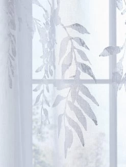 Catherine Lansfield Wisteria Floral Slot Top Voile 9 Catherine Lansfield Wisteria Floral Slot Top Voile -Home Comprehensive VK13P SQ4 0000000013 WHITE SLd1