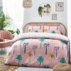 Furn Palmtropolis Duvet Cover Set - Pink 1 Furn Palmtropolis Duvet Cover Set - Pink -Home Comprehensive VKDRN SQ1 0000000063 PINK RSr