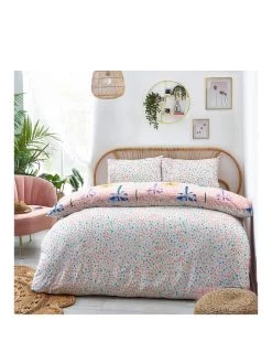 Furn Palmtropolis Duvet Cover Set - Pink -Home Comprehensive VKDRN SQ2 0000000063 PINK SLf
