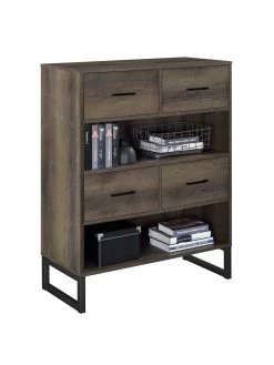 Candon Short Bookcase - Walnut 11 Candon Short Bookcase - Walnut -Home Comprehensive VKEEP SQ4 0000000007 WALNUT SLd1
