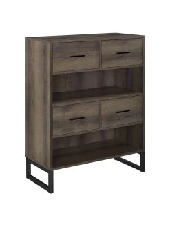 Candon Short Bookcase - Walnut 12 Candon Short Bookcase - Walnut -Home Comprehensive VKEEP SQ5 0000000007 WALNUT SLd2