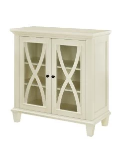 Ellington Double Glass Door Accent Cabinet - White -Home Comprehensive VKEER SQ6 0000000013 WHITE SLd3