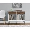 Novogratz Concord 2 Drawer Side Table/Turntable Stand - White/Oak 2 Novogratz Concord 2 Drawer Side Table/Turntable Stand - White/Oak -Home Comprehensive VKEF1 SQ1 0000000010 WHITE OAK RSr