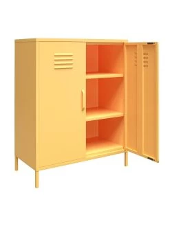 Novogratz Cache 2 Door Metal Locker Storage Cabinet -Home Comprehensive VKEFO SQ4 0000000076 YELLOW SLd