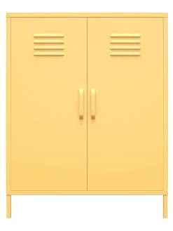 Novogratz Cache 2 Door Metal Locker Storage Cabinet -Home Comprehensive VKEFO SQ6 0000000076 YELLOW SLd2