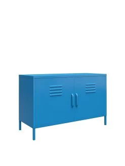 Novogratz Cache 2 Door Metal Locker Accent Cabinet - Blue -Home Comprehensive VKEGS SQ3 0000000020 BLUE SLa