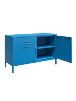 Novogratz Cache 2 Door Metal Locker Accent Cabinet - Blue -Home Comprehensive VKEGS SQ4 0000000020 BLUE SLd