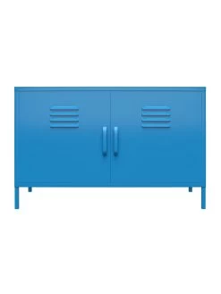 Novogratz Cache 2 Door Metal Locker Accent Cabinet - Blue -Home Comprehensive VKEGS SQ7 0000000020 BLUE DGy