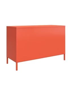 Novogratz Cache 2 Door Metal Locker Accent Cabinet - Orange -Home Comprehensive VKEGT SQ5 0000000198 ORANGE SLd1