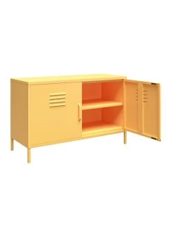 Novogratz Cache 2 Door Metal Locker Accent Cabinet - Yellow -Home Comprehensive VKEGU SQ4 0000000076 YELLOW SLd