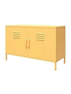 Novogratz Cache 2 Door Metal Locker Accent Cabinet - Yellow -Home Comprehensive VKEGU SQ6 0000000076 YELLOW SLd2