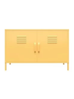 Novogratz Cache 2 Door Metal Locker Accent Cabinet - Yellow -Home Comprehensive VKEGU SQ7 0000000076 YELLOW DGy