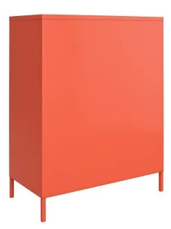 Novogratz Cache 2 Door Metal Locker Storage Cabinet - Orange -Home Comprehensive VKEGW SQ5 0000000198 ORANGE SLd1