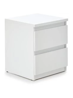 Everyday Lisson 2 Drawer Bedside - White -Home Comprehensive VKM12 SQ3 0000000013 WHITE SLa
