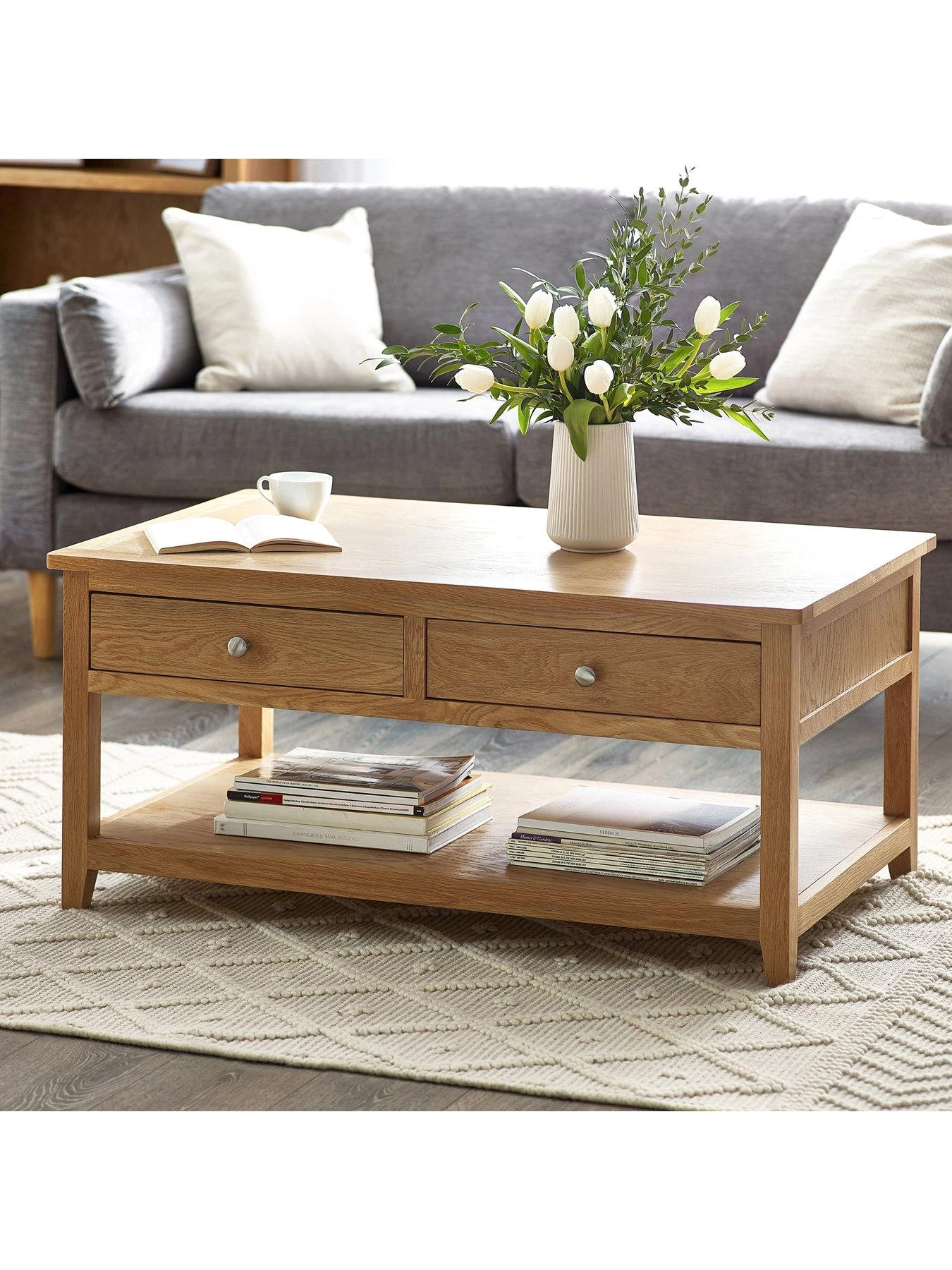 Julian Bowen Mallory Coffee Table 2 Drawers 3 Julian Bowen Mallory Coffee Table 2 Drawers