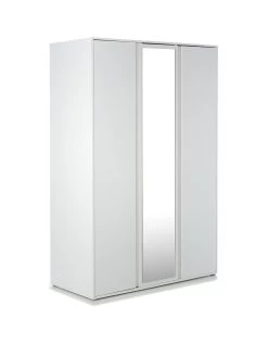 Everyday Lisson 3 Door Mirrored Wardrobe - White - FSC® Certified -Home Comprehensive VKM65 SQ3 0000000013 WHITE SLa