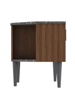 One Call Mabel Ready Assembled Corner TV Unit - Fits up To 45 Inch -Home Comprehensive VKT54 SQ4 0000000007 WALNUT SLd