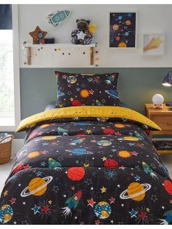 Silentnight Healthy Growth Coverless Single Duvet And Pillowcase Set - 9 Tog - Space - Multi