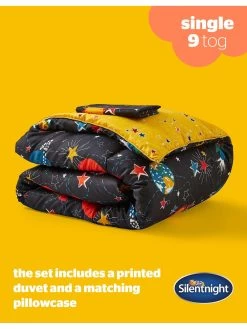 Silentnight Healthy Growth Coverless Single Duvet And Pillowcase Set - 9 Tog - Space - Multi -Home Comprehensive VKUJU SQ5 0000000029 MULTI SLd2
