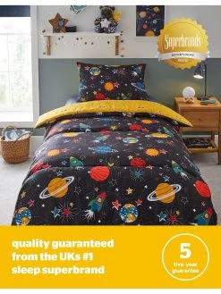 Silentnight Healthy Growth Coverless Single Duvet And Pillowcase Set - 9 Tog - Space - Multi -Home Comprehensive VKUJU SQ6 0000000029 MULTI SLd3