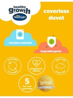 Silentnight Healthy Growth Coverless Single Duvet And Pillowcase Set - 9 Tog - Space - Multi -Home Comprehensive VKUJU SQ7 0000000029 MULTI SLd4