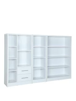 Everyday New Metro 3 Piece Storage Bookcase Package - White - FSC® Certified 11 Everyday New Metro 3 Piece Storage Bookcase Package - White - FSC® Certified -Home Comprehensive VKYNG SQ3 0000000013 WHITE SLa