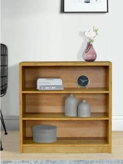 Everyday Metro Small Wide Bookcase - Oak - FSC® Certified -Home Comprehensive VKYNM SQ4 0000000006 OAK SLd