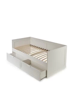 Everyday Taryn Children's Day Bed With Storage Drawers And Mattress Options (Buy And SAVE!) - White -Home Comprehensive VLBWR SQ4 0000000013 WHITE SLd
