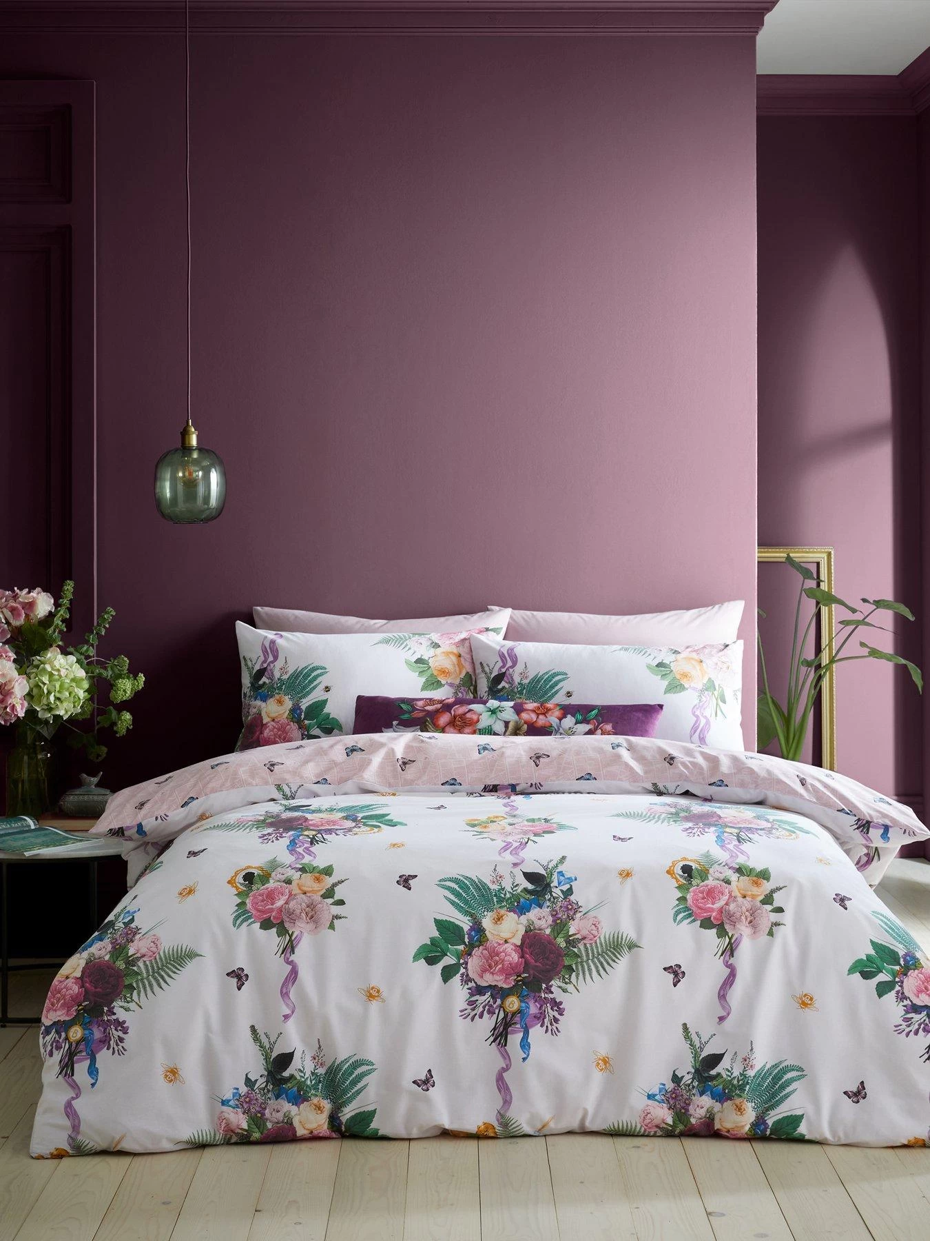 Bridgerton By Catherine Lansfield Wallflower Duvet Cover Set - Natural 3 Bridgerton By Catherine Lansfield Wallflower Duvet Cover Set - Natural