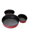 Prestige Disney Bake With Mickey Mouse 3 Piece Non Stick Mickey Head Cake Tins - Red & Black