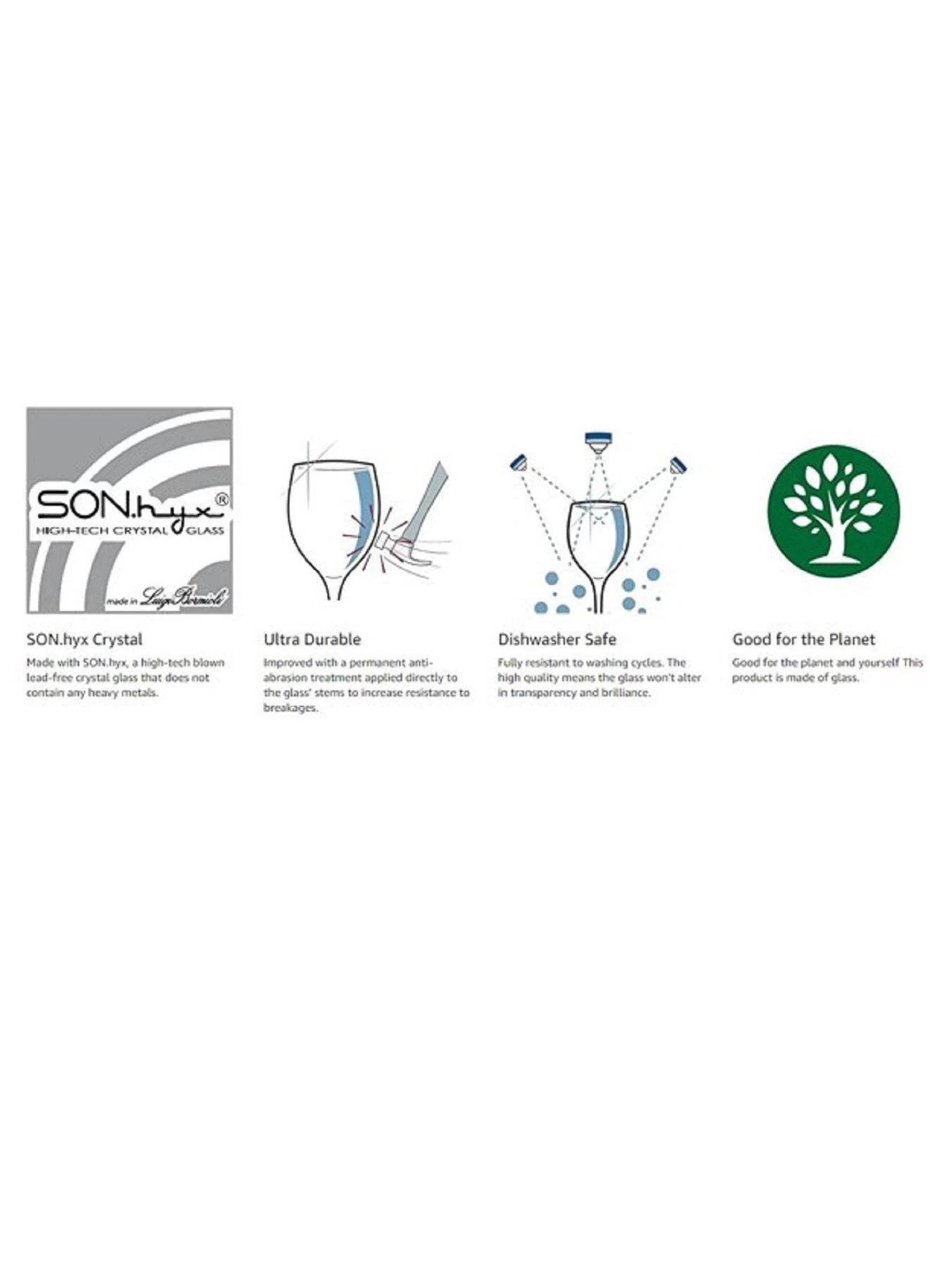 Luigi Bormioli Optica Set Of 4 Martini Glasses - 220ml 4 Luigi Bormioli Optica Set Of 4 Martini Glasses - 220ml - Image 2