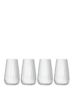 Luigi Bormioli Optica Set Of 4 Hi-Ball Glasses - 570ml