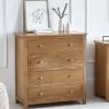 Julian Bowen Mallory 4 Drawer Chest -Home Comprehensive VLTP9 SQ1 0000000006 OAK RSr
