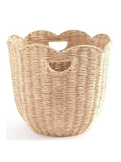 Lucy Mecklenburgh Home Scalloped Round Storage Basket – 37 Cm -Home Comprehensive VLUF8 SQ2 0000000003 NATURAL SLf